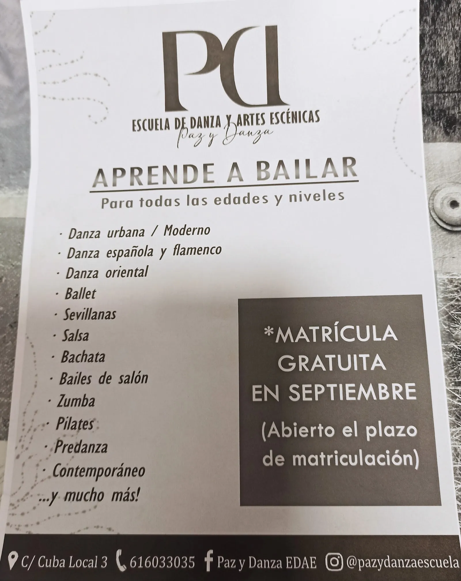 Paz y Danza — baile-studio en Fuenlabrada — 2