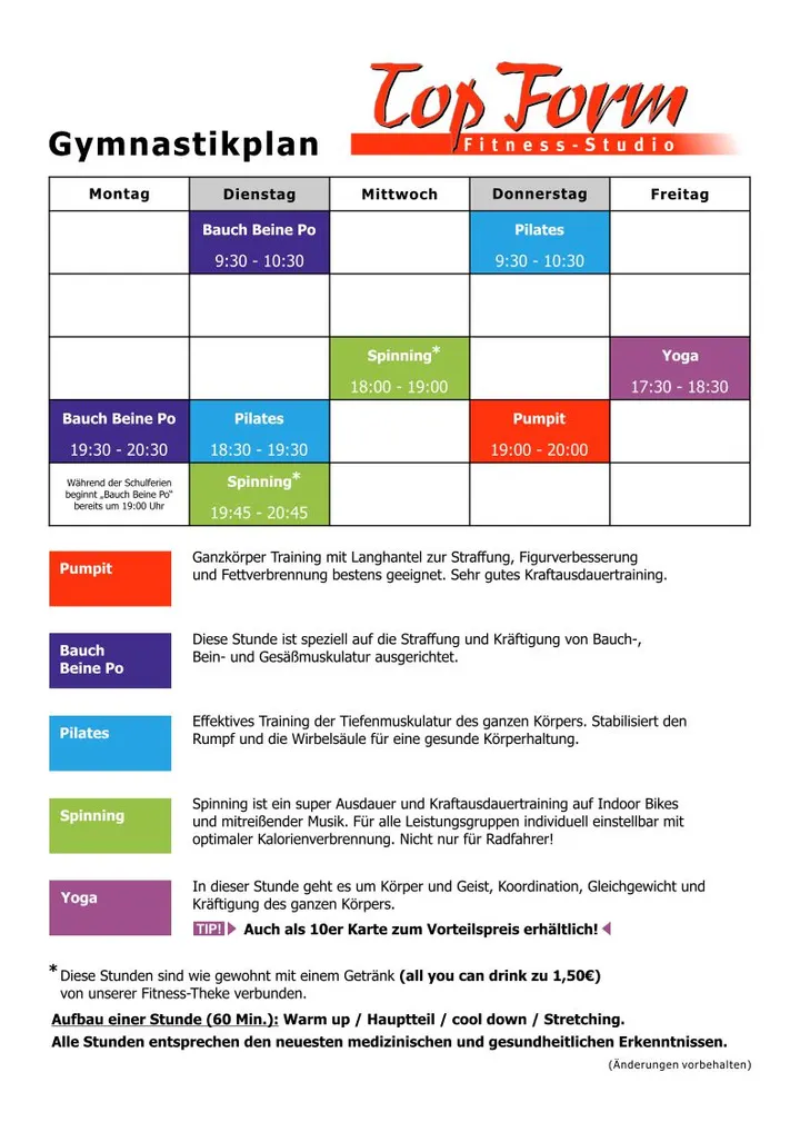 TOP FORM Fitness-Studio — Fitnessstudio in Unterfürstätt, Rosenheim