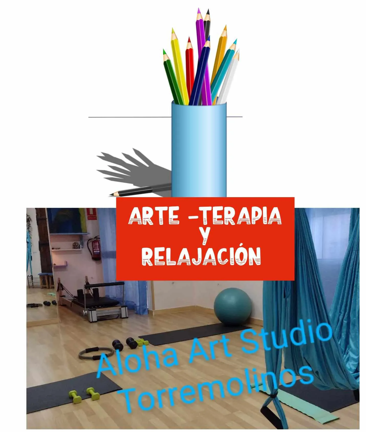 YOGA & PILATES TERAPÉUTICOS en TORREMOLINOS, ARTE TERAPIA. "ALOHA ART STUDIO" .CUADROS . LA CARIHUELA — yoga-studio en Torremolinos — 3