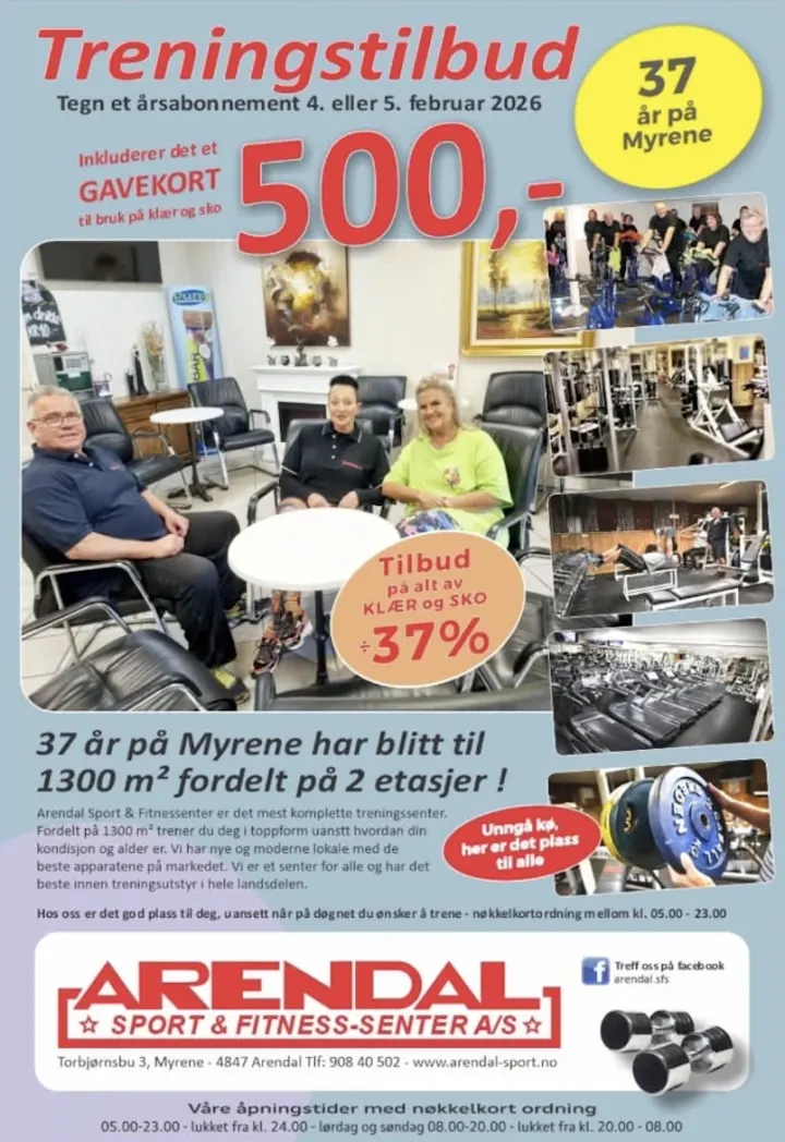 Arendal sport & Fitness-senter AS — Treningsstudio i Heimdal, Arendal