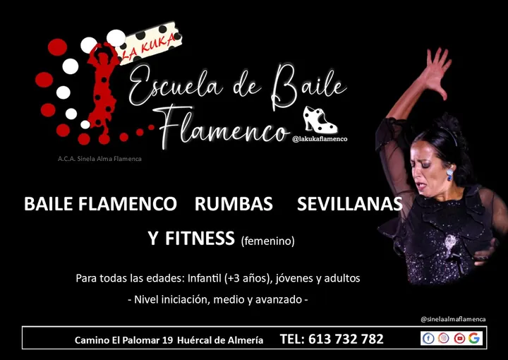 Escuela de Baile flamenco La Kuka. Sinela Alma Flamenca. — Baile en La Gloria, Huércal de Almería