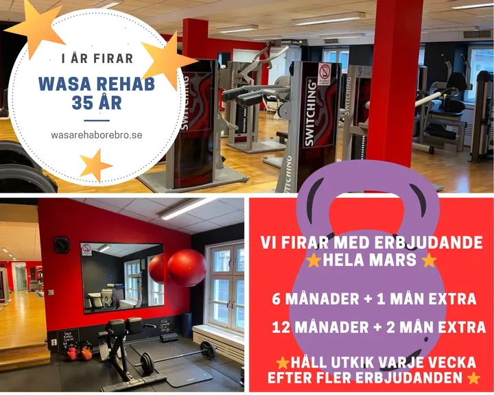 Wasa Rehab Örebro — pt studio-studio i Holmen, Örebro