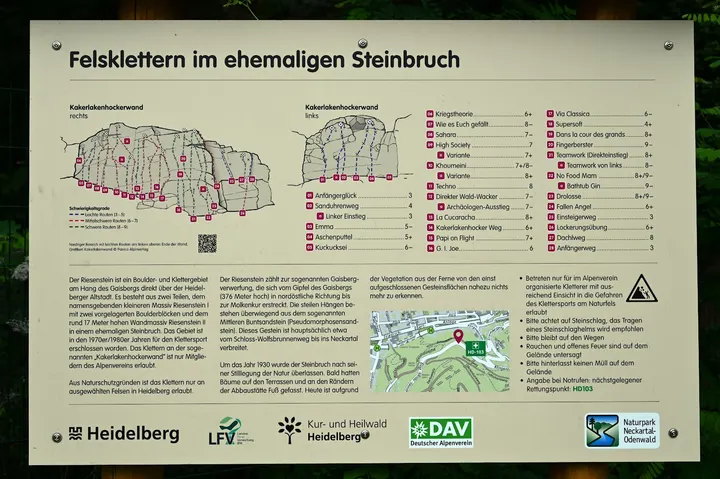 (klettern) Riesenwand — Klettern in Altstadt, Heidelberg