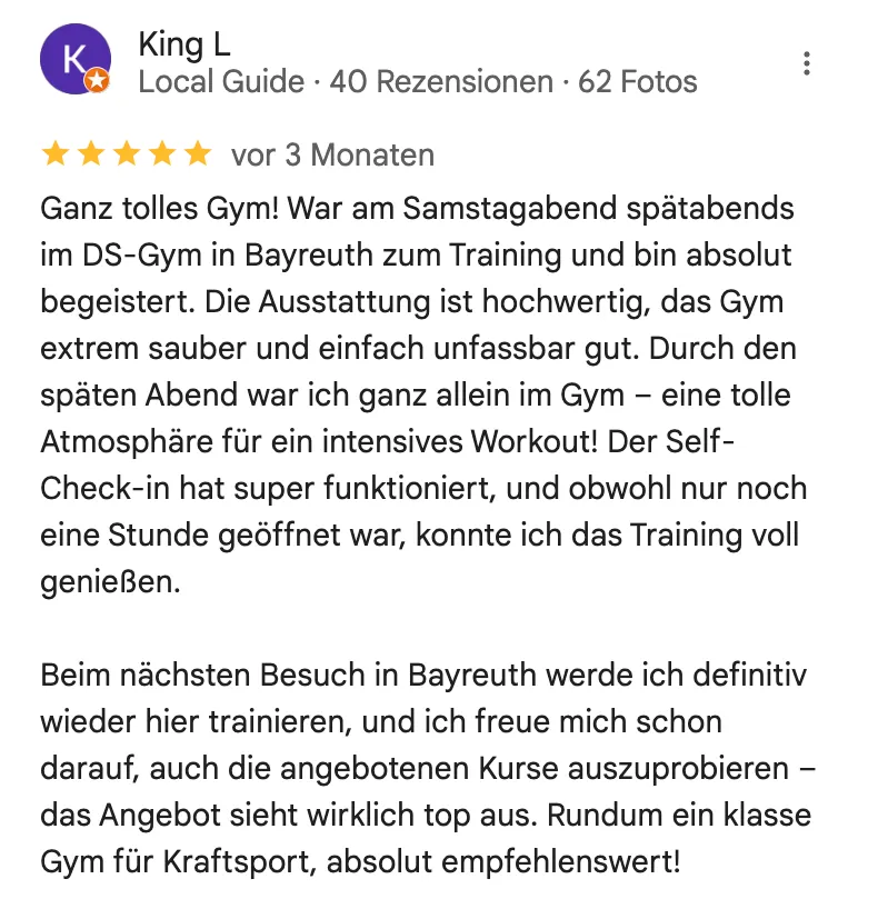 DS Gym Bayreuth — träningsstudio i Hof — 3