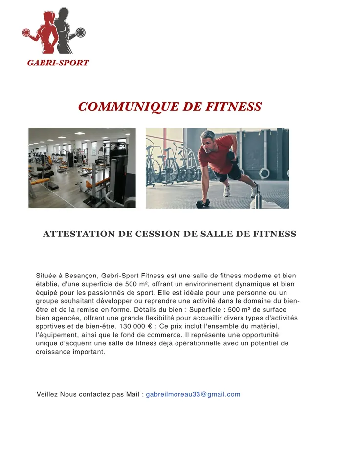 Fitness Gabri-Sport — Salle de fitness à Chamars, Besançon