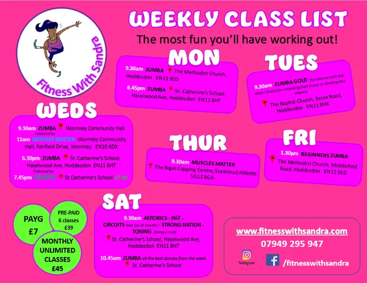 Zumba, Pilates, Aerobics with Sandra — pilates-studio in Broxbourne — 3