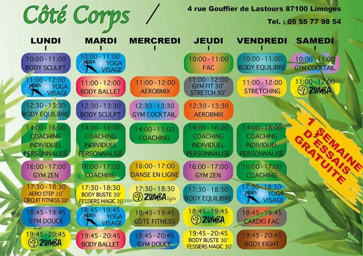 Côté Corps Limoges — Salle de fitness à Le Grand-Treuil, Limoges
