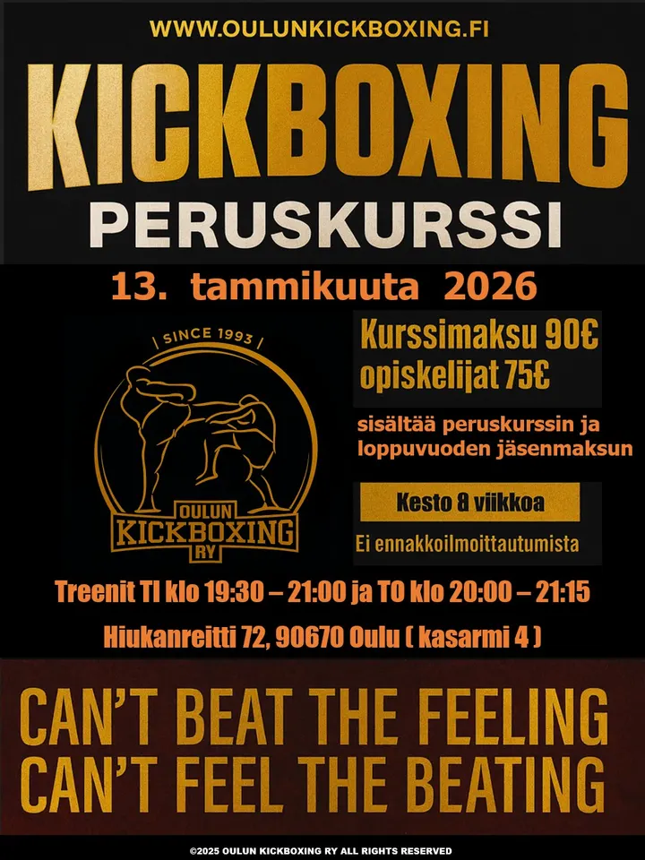 Oulun Kickboxing ry — kamppailulajit-studio – Vanha Hiukkavaara, Oulu — 2