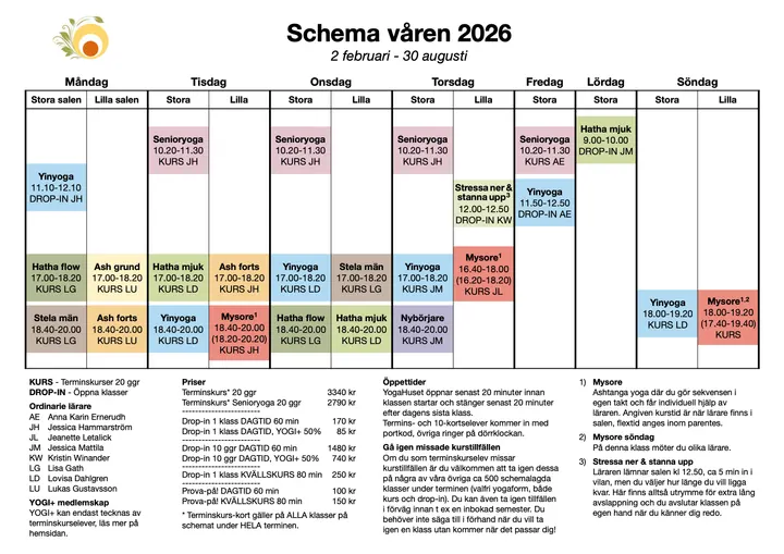 YogaHuset — yoga-studio i Innerstaden, Linköping — 2