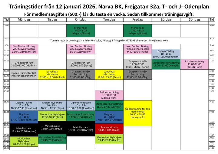 Narva Boxningsklubb — Boxning i Vasastan, Stockholm