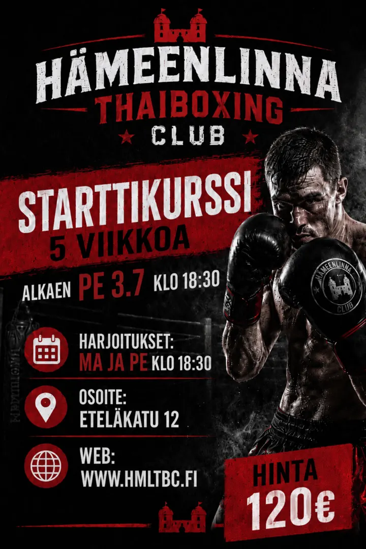 Hämeenlinna Thaiboxing Club — martial arts-studio i Keskusta 3, Hämeenlinna