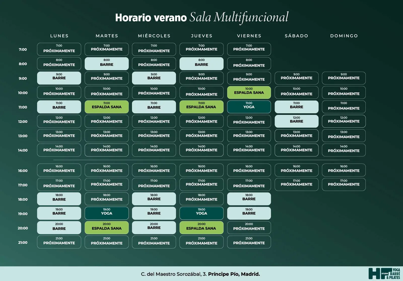 Barré, Yoga & Pilates Reformer Principe Pio by H&F Club Studio — yoga-studio i Moncloa-Aravaca, Madrid — bild 3