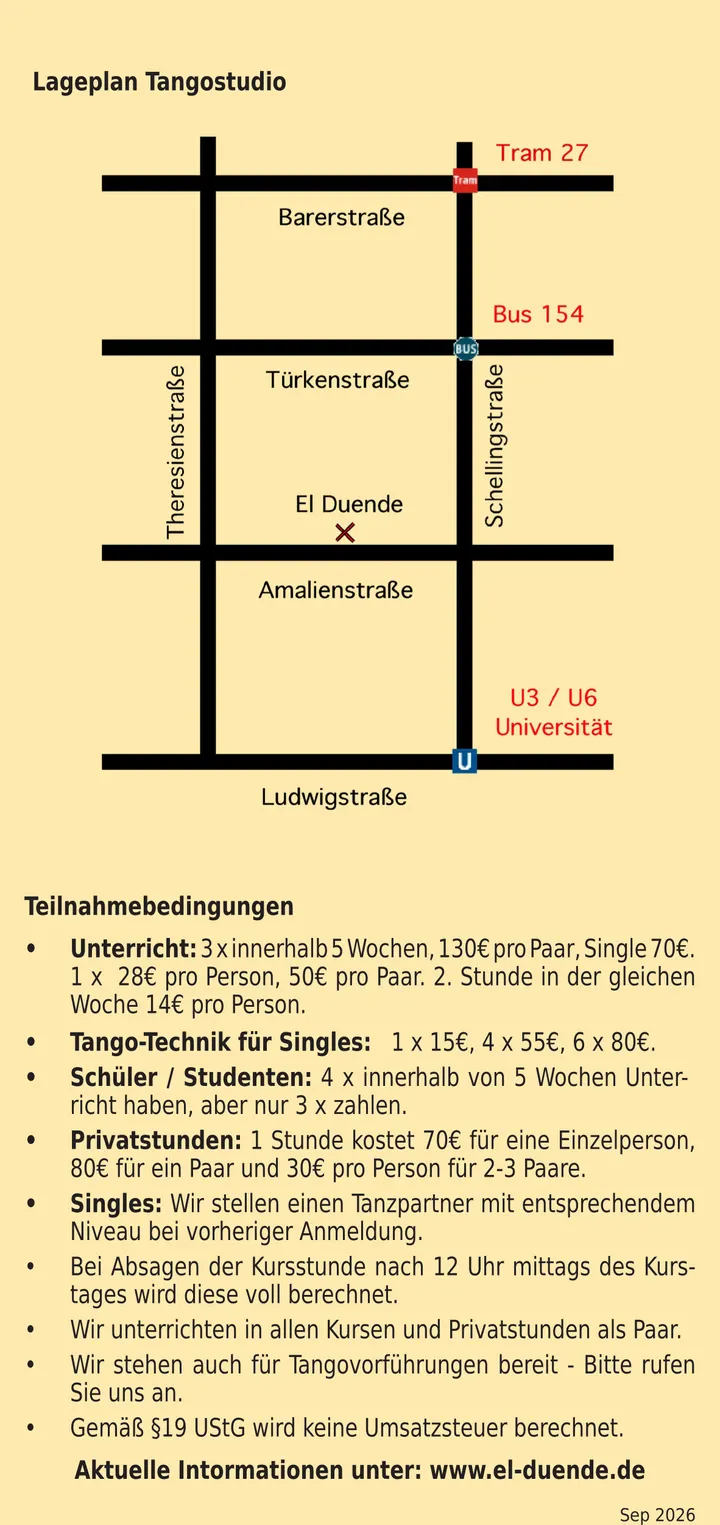 El Duende - Estudio de Tango Argentino — tanz-studio in Maxvorstadt, München — 2