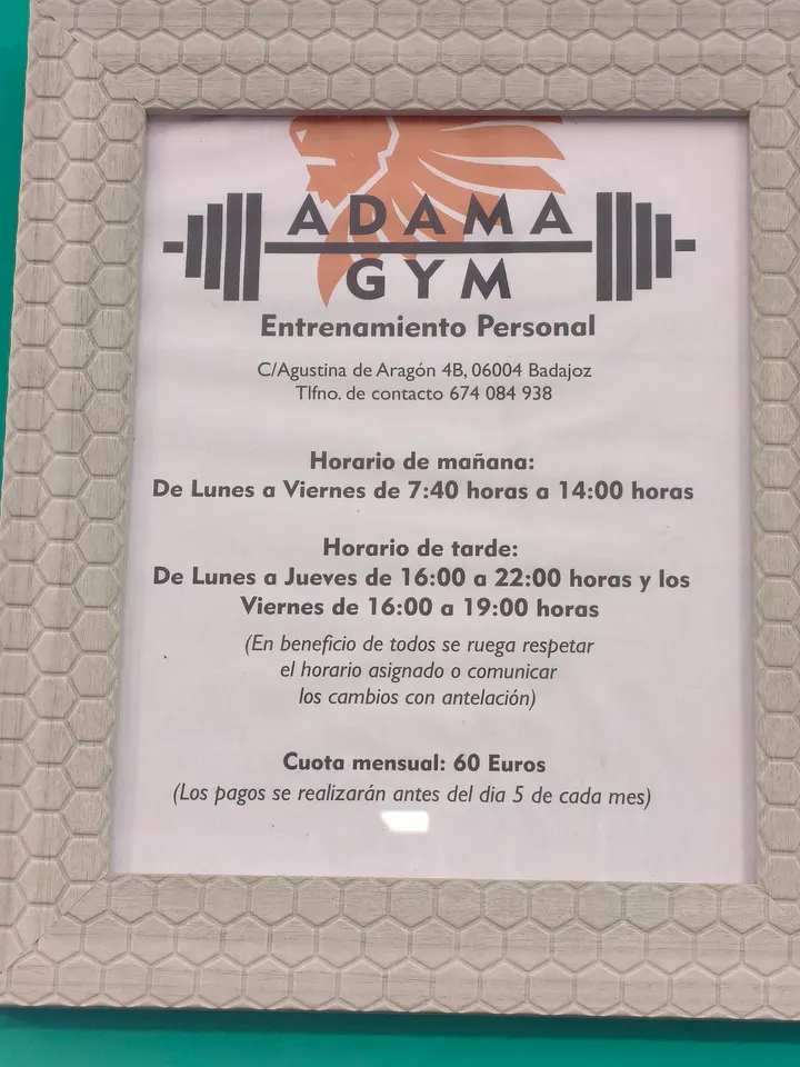 ADAMA GYM — Estudio de fitness en Santa Marina, Badajoz