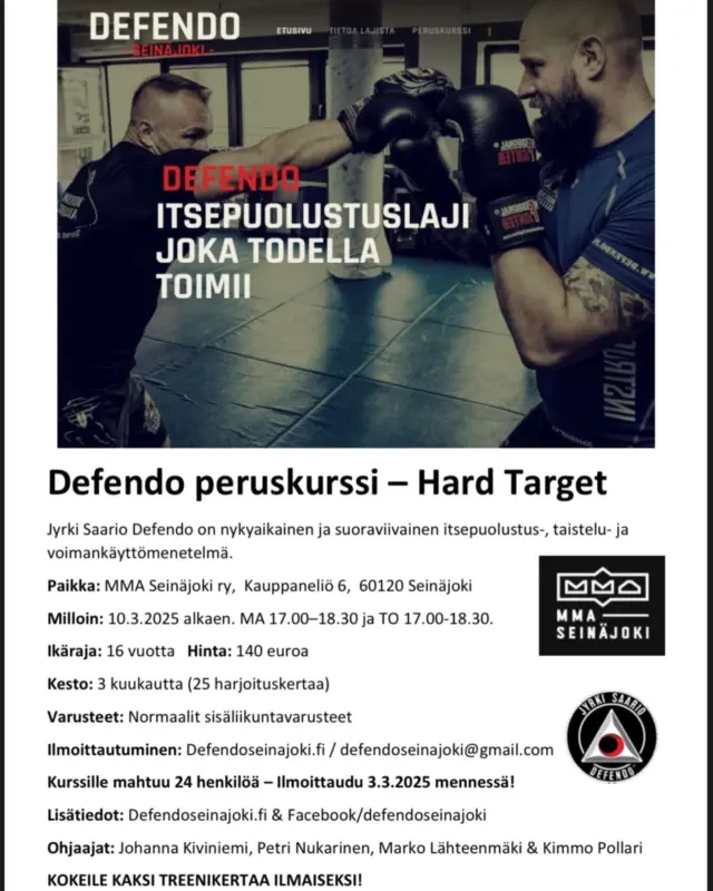Defendo Seinäjoki — Martial Arts – Pohja, Seinäjoki