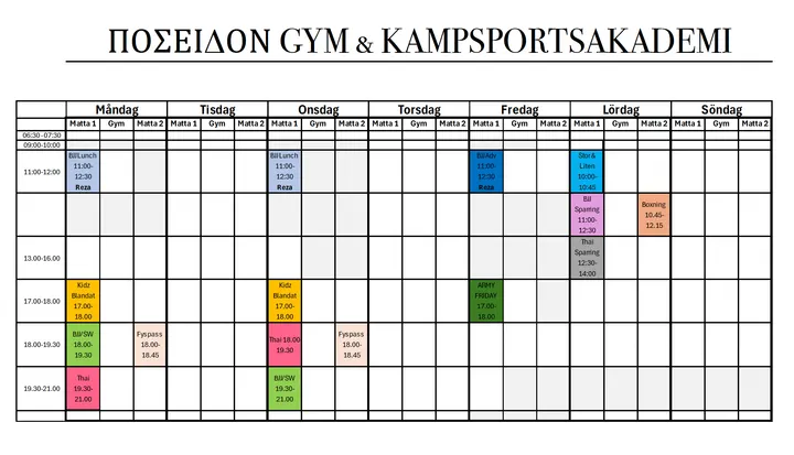 Poseidon Kampsportsakademin — kampsport-studio i Järfälla, Stockholm — 2
