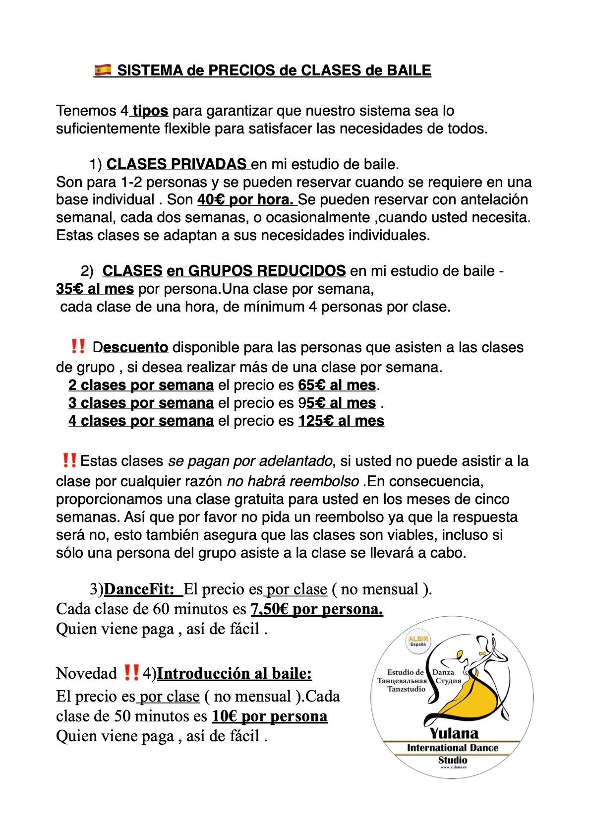 Yulana International Dance Studio Estudio De Danza — dans-studio i l'Alfàs del Pi — bild 2