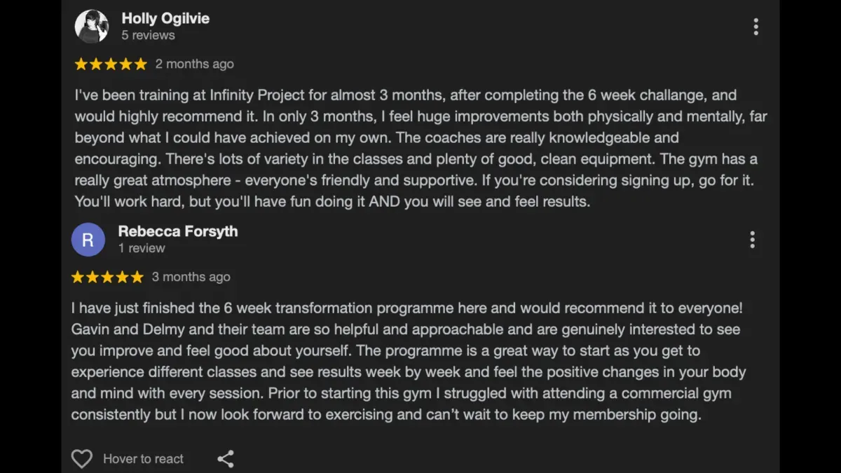 Infinity Project Fitness Studio — fitness studio in Glasgow — 4