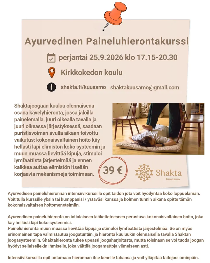 Shakta Joogakoulu Kuusamo — jooga-studio – Torangintaus, Kuusamo — 2
