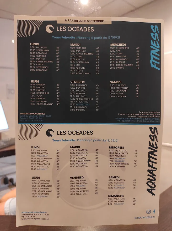 Les Océades - Febvotte — Pilates à Bergeonnerie, Tours
