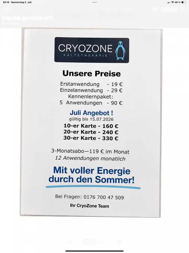 CryoZone Hamburg Eppendorf — Recovery in Hoheluft-Ost, Hamburg