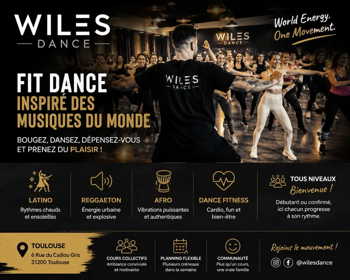 DANCE FITNESS TOULOUSE / WILES DANCE et ZUMBA — Danse à Minimes / Barrière de Paris / Ponts-Jumeaux / La Vache / Raisin / Fondeyre, Toulouse