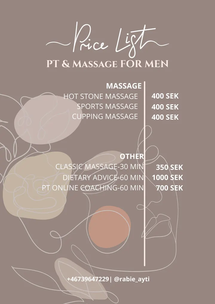 PT & MASSAGE BY RABIE — PT-studio i Regementsstaden, Växjö