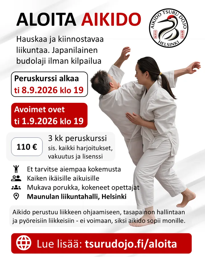 AIKIDO TSURU DOJO — kamppailulajit-studio – Maunula, Helsinki — 2
