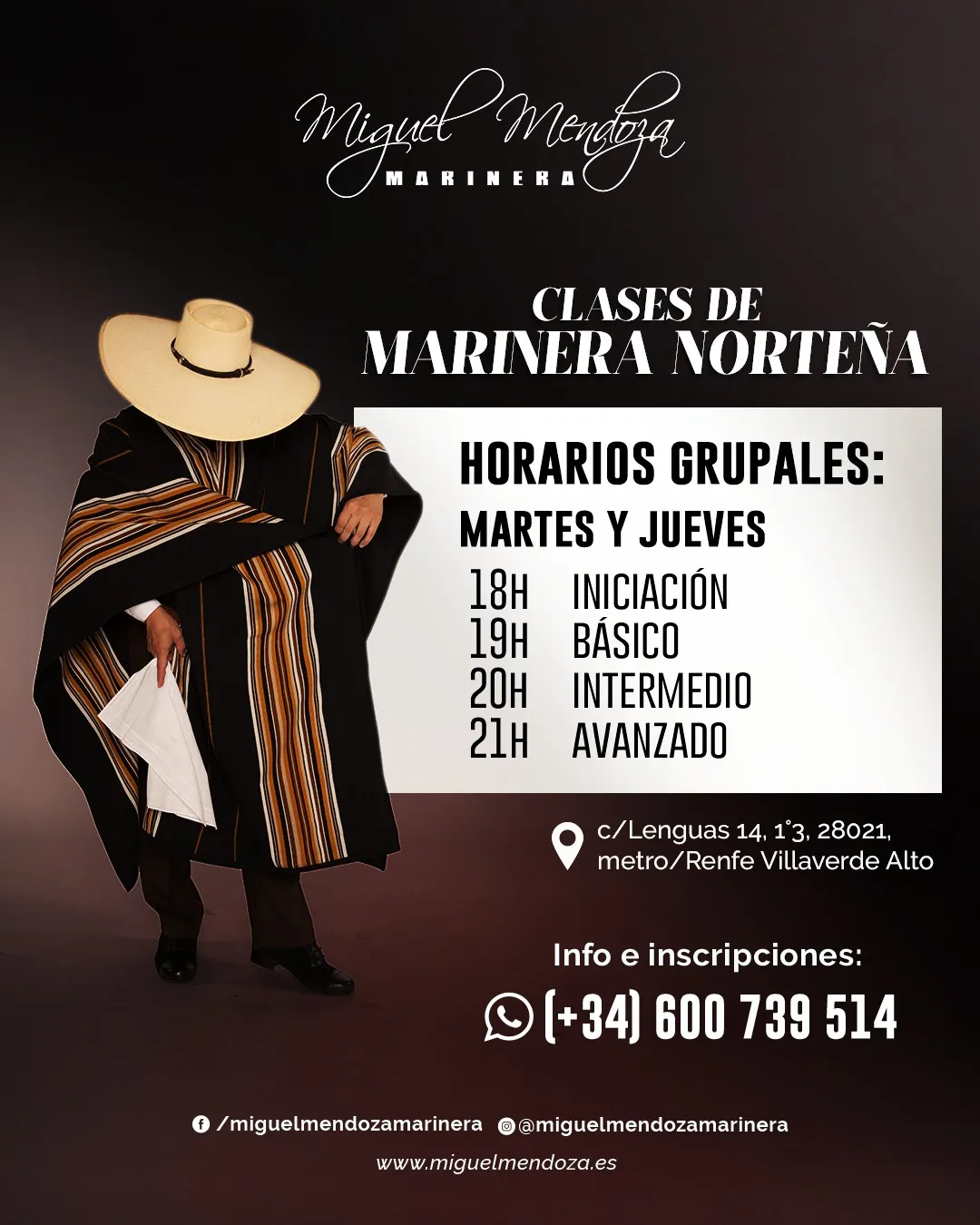 Miguel Mendoza Marinera, Estudio De Danzas Y Entrenamiento Personal — dans-studio i Madrid — bild 3