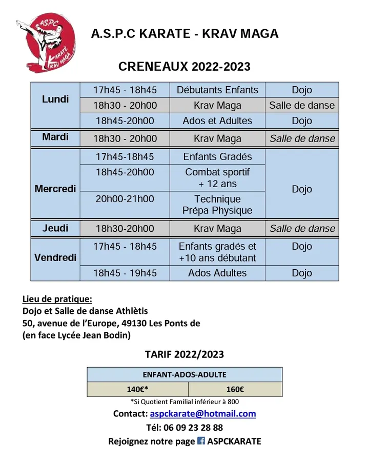 A.S LES PONTS DE CE KARATE- KRAV MAGA ( Sud Angers) — arts martiaux-studio aux Ponts-de-Cé — 2