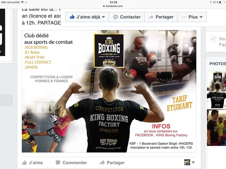 KING BOXING FACTORY — Boxe à Deux-Croix - Banchais, Angers