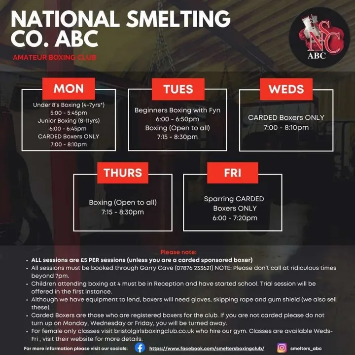 National Smelting Company Boxing Club — Boxing in Shirehampton, Bristol