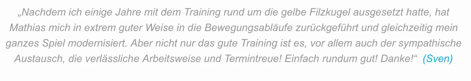 Ballkonzept Tennis & Sport — funktionell träning-studio i München — 2