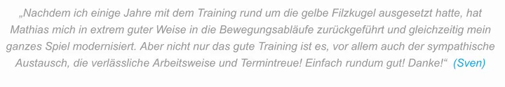 Ballkonzept Tennis & Sport — functional training-studio in Hansapark, München — 2