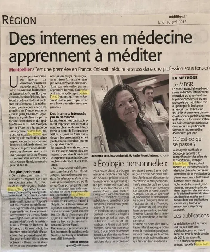 Méditation MBSR — méditation-studio à Comédie, Montpellier — 3