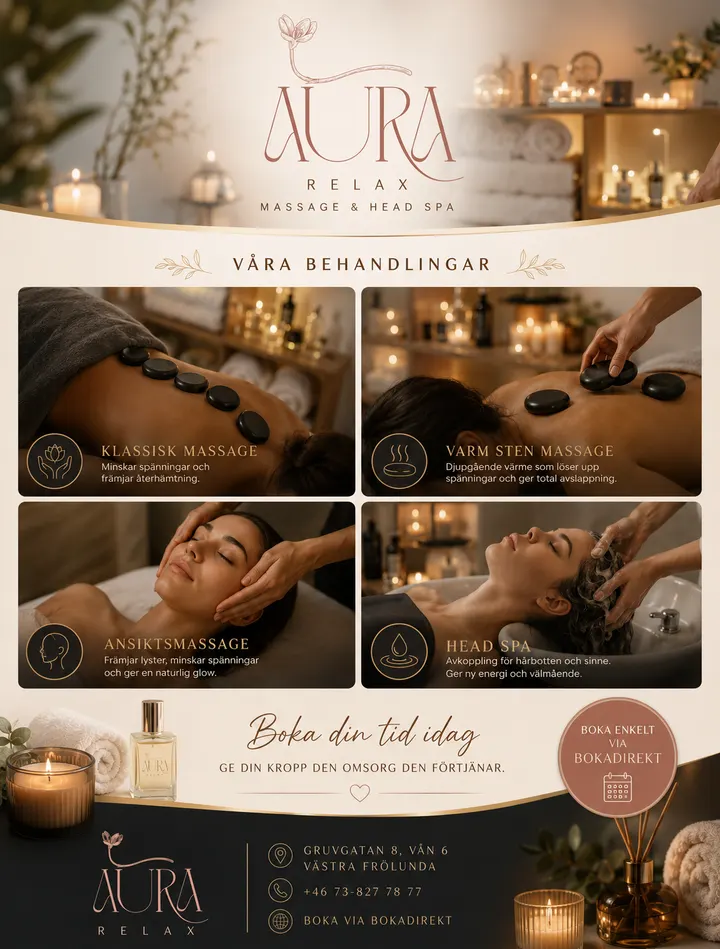 Aura relax — wellness-studio i Västra Frölunda, Göteborg — 2
