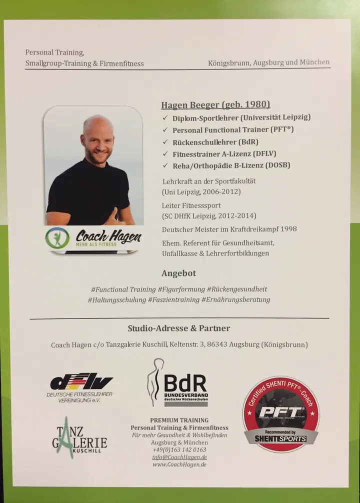Coach Hagen - Personal Training, Gesundheitskurse & Firmenfitness — pt-studio in Königsbrunn — 3
