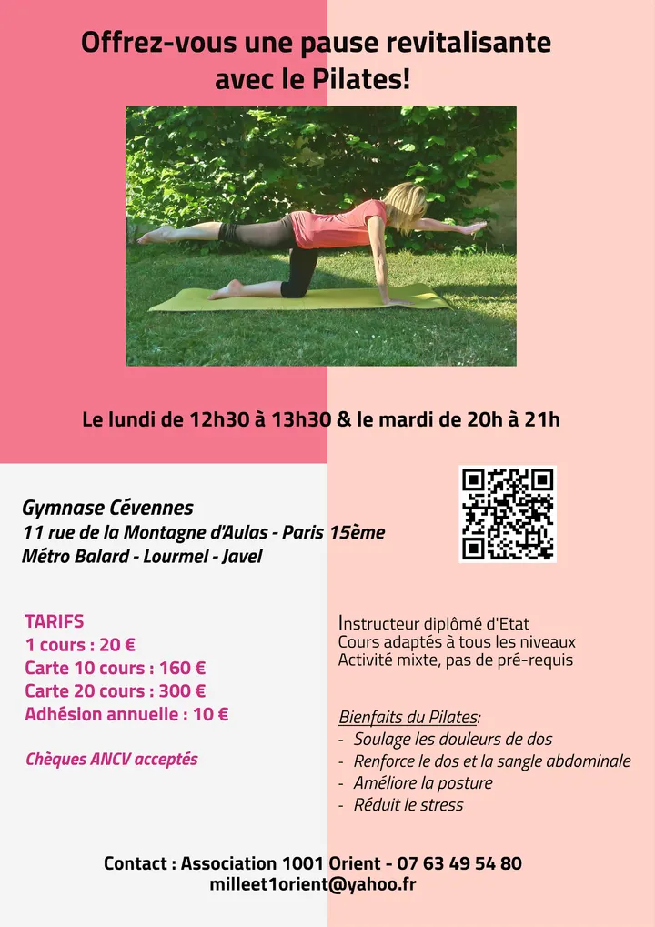 Association 1001 Orient Suzanne Lenglen — Pilates à Paris 15e Arrondissement, Issy-les-Moulineaux