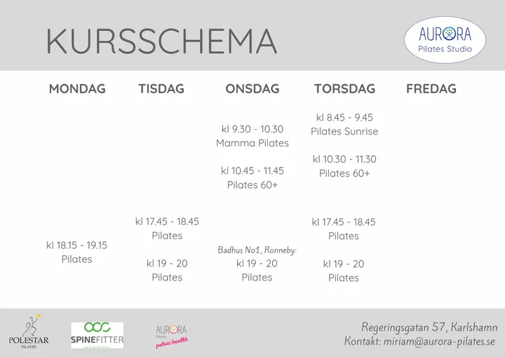 Aurora Pilates Sweden — pilates-studio i Stillerydshamnen, Karlshamn — 2
