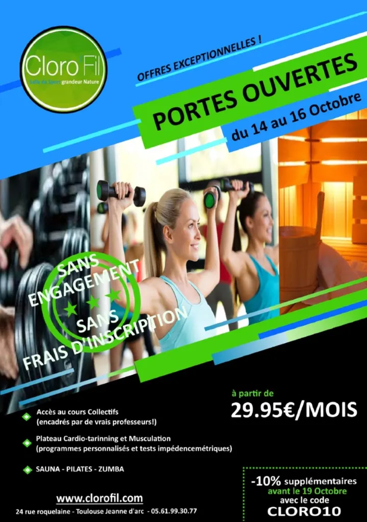 Cloro'Fil Toulouse — salle de fitness-studio aux Chalets / Bayard / Belfort / Saint-Aubin / Dupuy, Toulouse — 3
