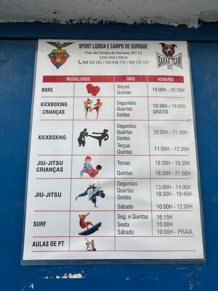 Sport Lisboa e Campo de Ourique — Artes marciais em Santa Isabel, Lisboa