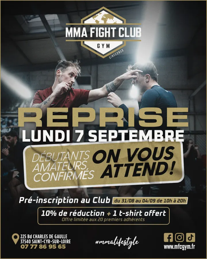 MMA Fight Club Gym Saint Cyr Sur Loire — MMA à Clos de la Rabelais, Saint-Cyr-sur-Loire