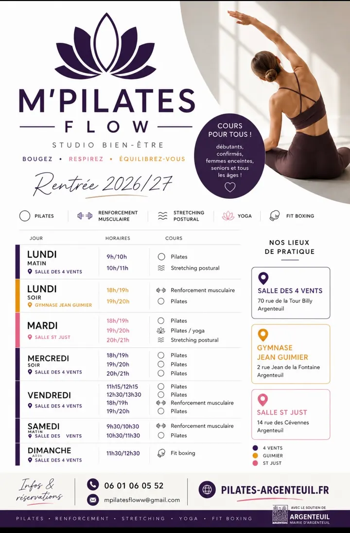 M'PILATES FLOW — Yoga à Argenteuil