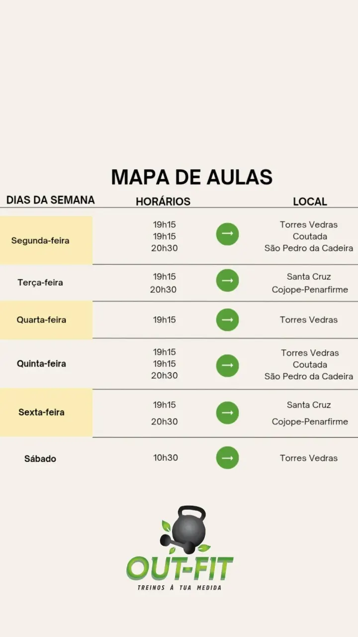 OUT-FIT: Treinos à tua Medida — ginásio-studio em Torres Vedras — 2