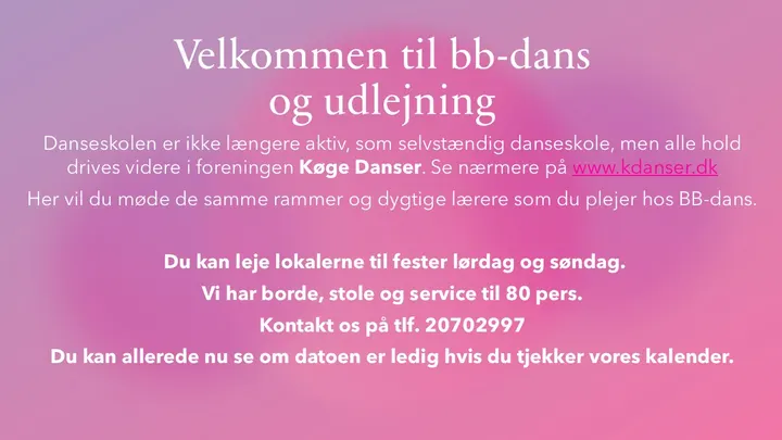 B.B. Dans v/Benita Løvgren Nielsen — Dans i Stenbjerg, Køge
