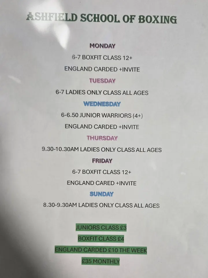 Ashfield School Of Boxing — boxing-studio in Sutton-In-Ashfield — 4