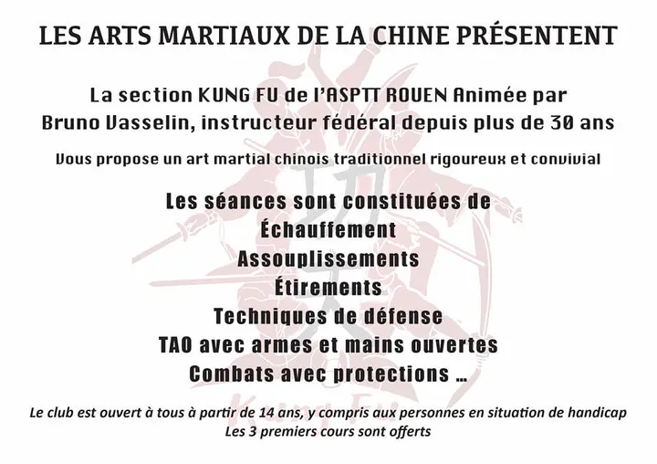 ASPTT ROUEN KUNG-FU — arts martiaux-studio à Quartier Saint-Clément / Jardin des Plantes, Rouen — 3