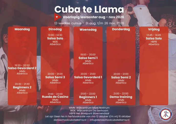 Dansschool Cuba te Llama — Dans in Binnenstad-Oost, Alkmaar