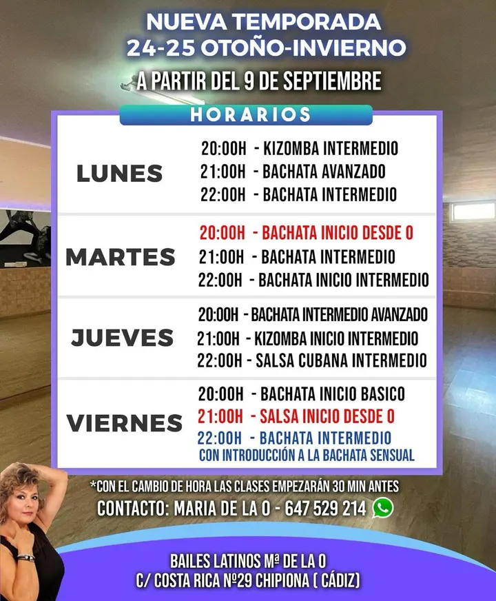 Bailes Latinos María De La O — baile-studio en Chipiona — 2