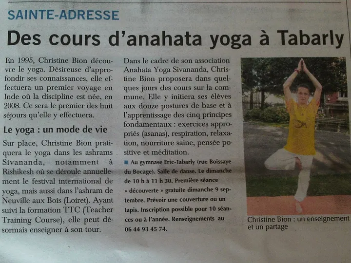 Anahata yoga Sivananda — yoga-studio à Sainte-Adresse — 2